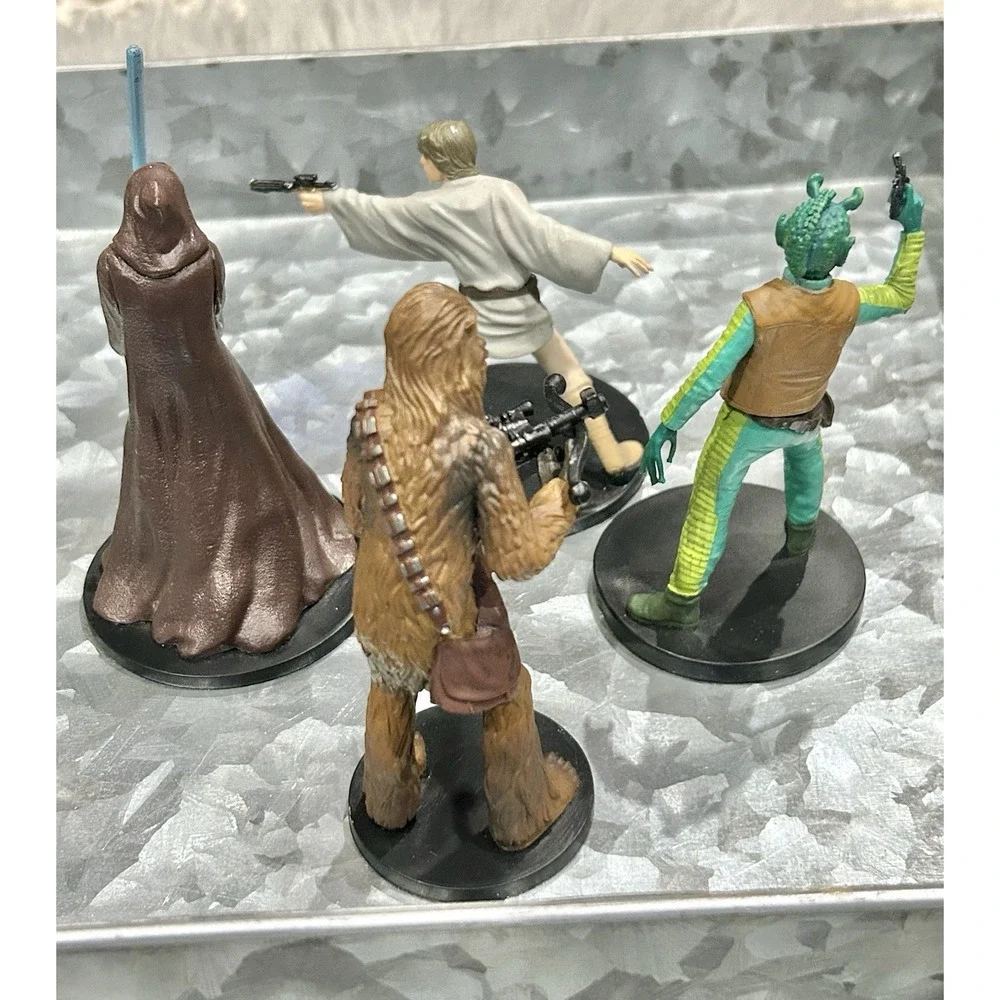 Disney‎ Store STAR WARS Cake Topper Figures Obi Wan Greedo Chewbacca & Skywalker